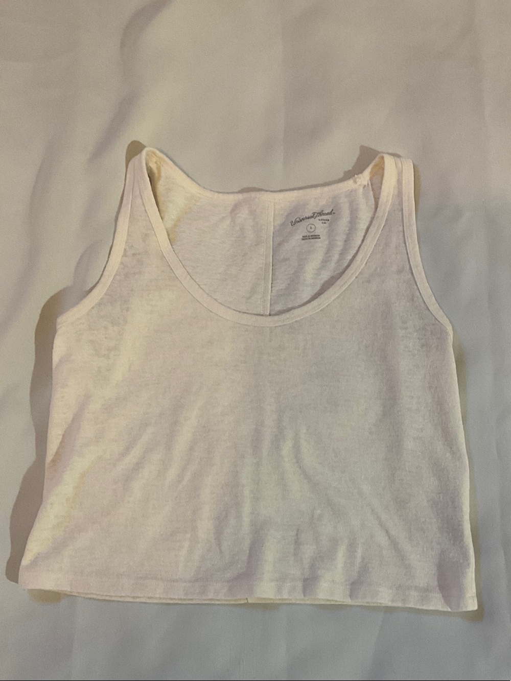 Universal Thread White Scoop Neck Tank Top